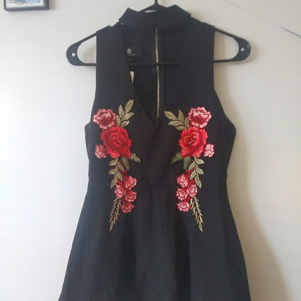 Black and Red Short Romper *2 for $15*